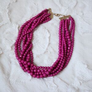 Pink Beaded Layered Necklace